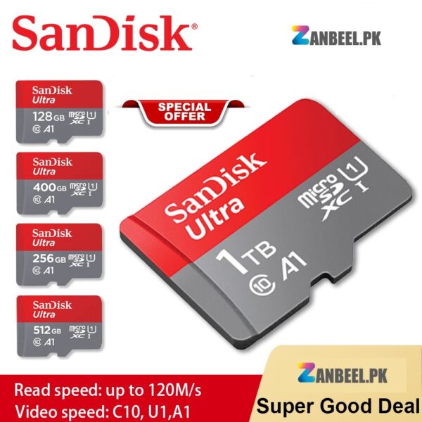 Original SanDisk Memory Card Ultra Micro SD 1TB Card 128GB 200GB 256GB 64GB 512GB TF Flash zanbeel.pk 2
