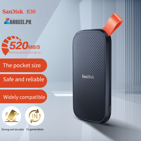 SANDISK E30 520MBS PORTABLE SSD zanbeel.pk