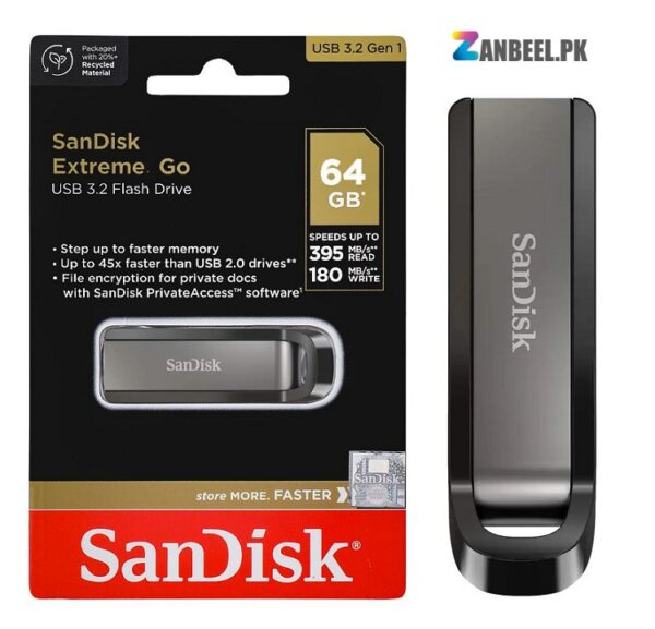 SANDISK EXTREME GO 395MBs 3.2 USB zanbeel.pk 2