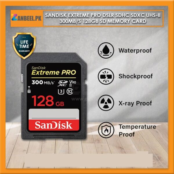 SANDISK EXTREME PRO SD CARD UHS II 300mbs zanbeel.pk 2