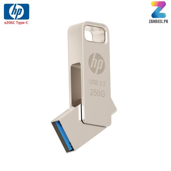HP x206c Type c OTG USB 3.2 Metal 256gb zanbeel.pk 2