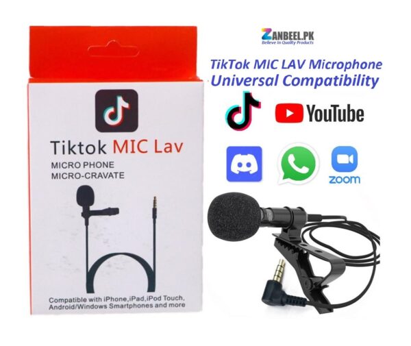 Tiktok Lavalier Microphone Mic zanbeel.pk 1 1