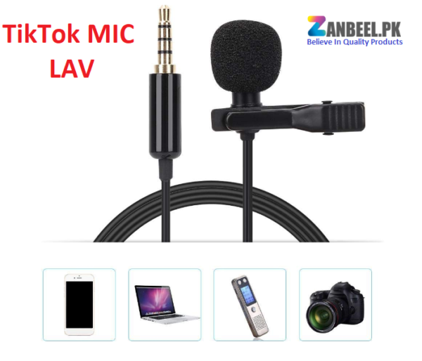 Tiktok Lavalier Microphone Mic zanbeel.pk 3