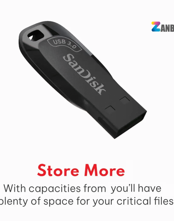 Sandisk Ultra Shift USB 3.0 Flash Drive, 100MB/s