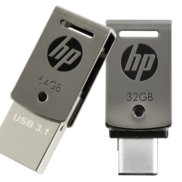 HP x5000M OTG 3.1 USB Pen Drive – Metallic | 16GB & 32GB