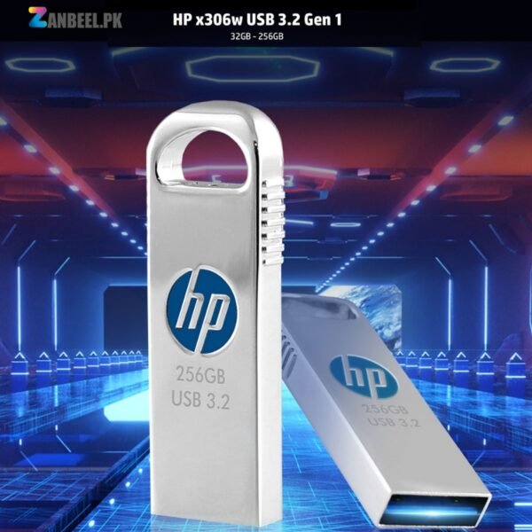 HP 306W USB 3.2 Flash Drive – Durable Metallic Design