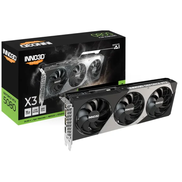 INNO3D GeForce RTX 5080 X3 – SFF Triple-Fan Powerhouse ( 16 GB GDDR7 )