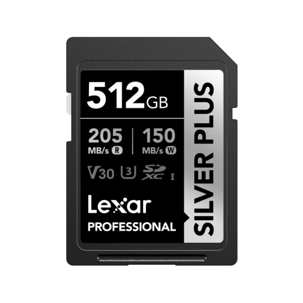 Lexar® Professional V30 4K Silver Plus SDXC™ UHS-I Card – Fast, Reliable & 4K Ready