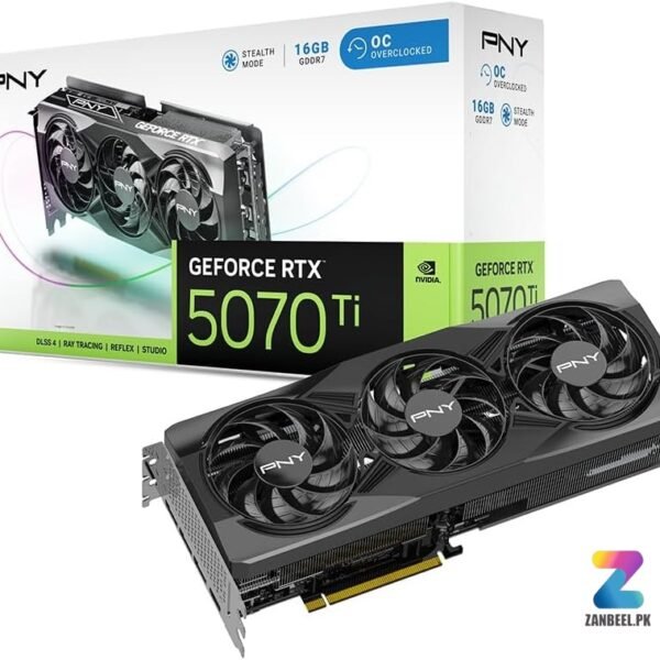 PNY GeForce RTX 5070 Ti OC – Overclocked Triple-Fan Power (16GB GDDR7)