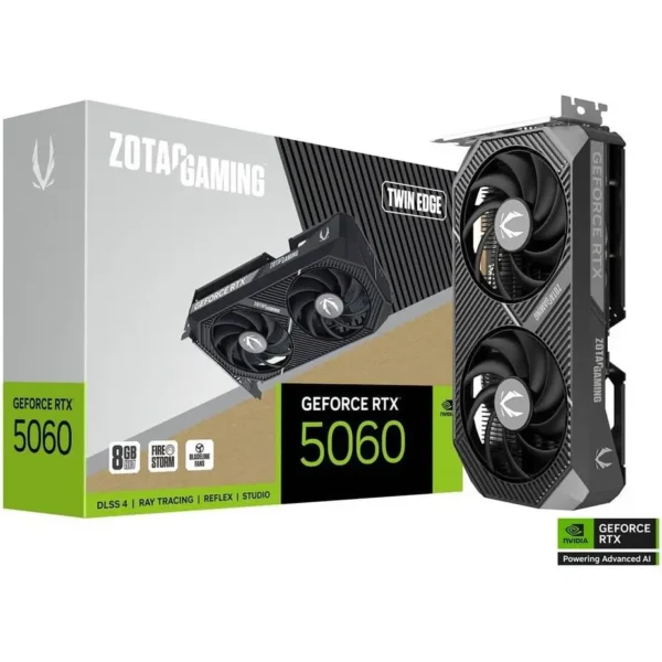 ZOTAC GAMING GeForce RTX 5060 8GB Twin Edge OC – Compact, Factory-Overclocked GPU