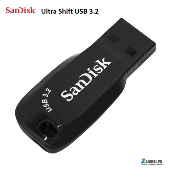 SanDisk Ultra Shift USB 3.2 Gen 1 Flash Drive (Black)