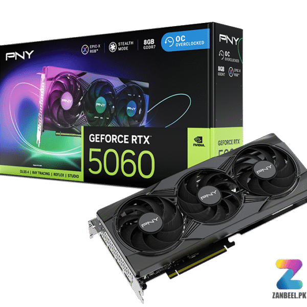 PNY GeForce RTX 5060 OC RGB Triple Fan Graphics Card Ultimate Gaming GPU!