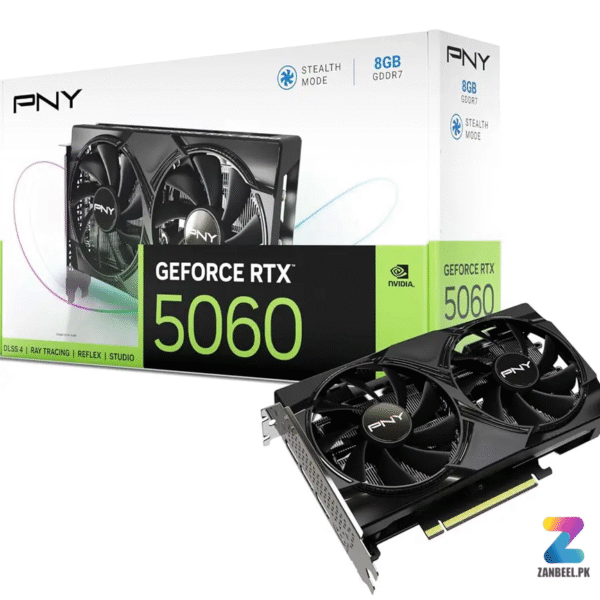 PNY NVIDIA RTX 5060 8GB GeForce Overclocked Dual Fan OC Graphics Card