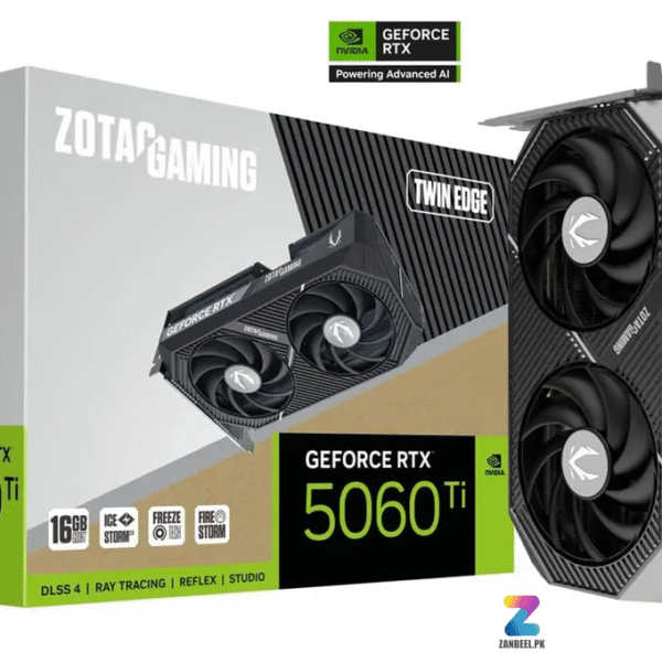 ZOTAC RTX 5060 Ti GAMING GDDR7 GPU, NVIDIA GPU, Graphics Card, Twin Edge, 16GB GPU, PCIe 5.0, Gaming GPU