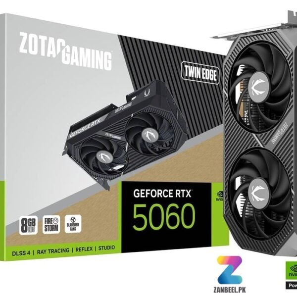 ZOTAC RTX 5060 8GB Dual Fan GPU NVIDIA , Graphics Card, Gaming GPU, PC Gaming