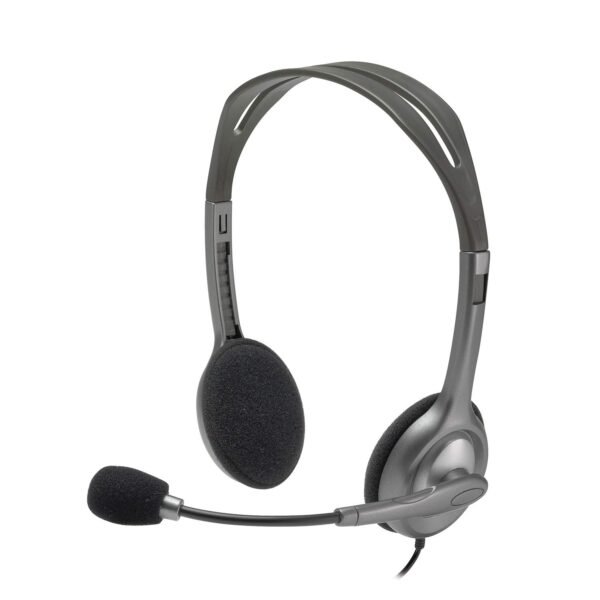 Logitech H110 Stereo Headset with 3.5mm Plug – Wired Headset with Noise-Reducing Microphone