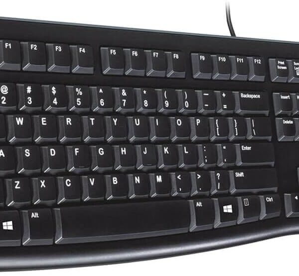 Logitech K120 Wired USB Keyboard – Full-Size Spill-Resistant Keyboard for PC & Laptop