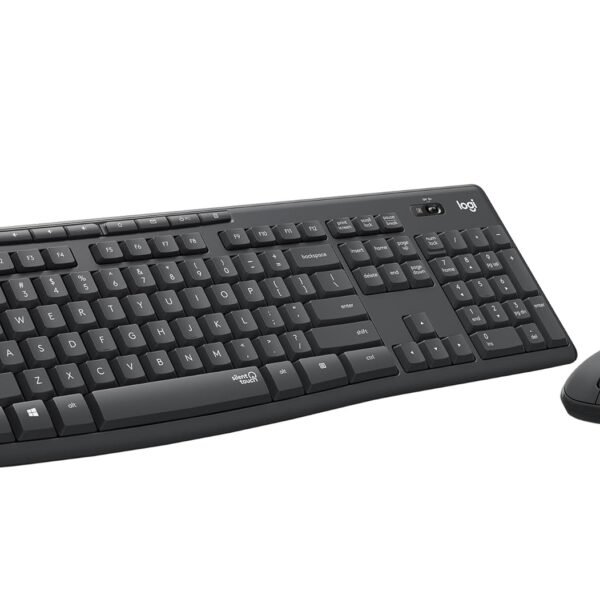Logitech MK295 Silent Wireless Keyboard and Mouse Combo – Full-Size Quiet Combo Graphite