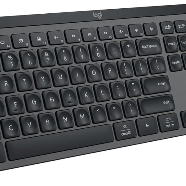 Logitech MX Keys S Wireless Keyboard Graphite – Backlit Bluetooth Keyboard for PC & Mac