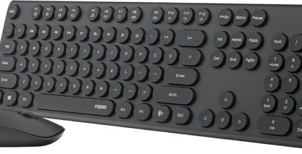 Rapoo X260S Wireless Keyboard and Mouse Combo – 2.4GHz, Spill-Resistant, Black