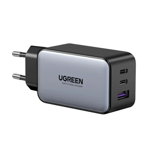UGREEN CD244 65W GaN Fast Charger – 2× USB-C + USB-A Multi-Port Wall Charger