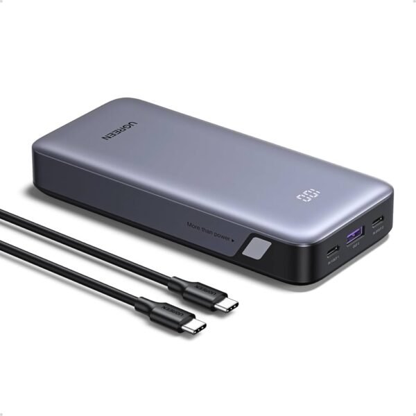 UGREEN 20000mAh 22.5W Fast Charging Power Bank (25683) – PD 3.0 Portable Battery Pack with Digital Display, Black
