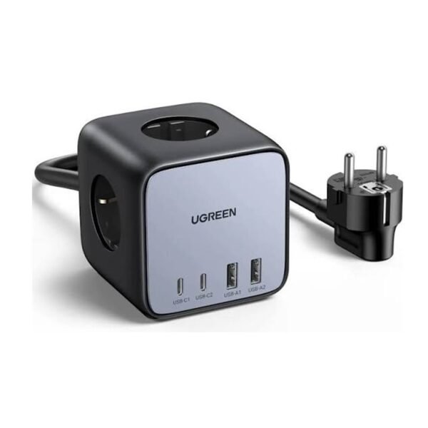 UGREEN 65W USB-C Charging Station (60113) – Nexode 7-in-1 GaN Power Strip with 3 AC Outlets, 2 USB-C & 2 USB-A Ports