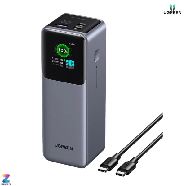 UGREEN Nexode Power Bank 25000mAh 200W (35525B) – PD 3.1 Fast Charging Portable Charger with Smart Digital TFT Display